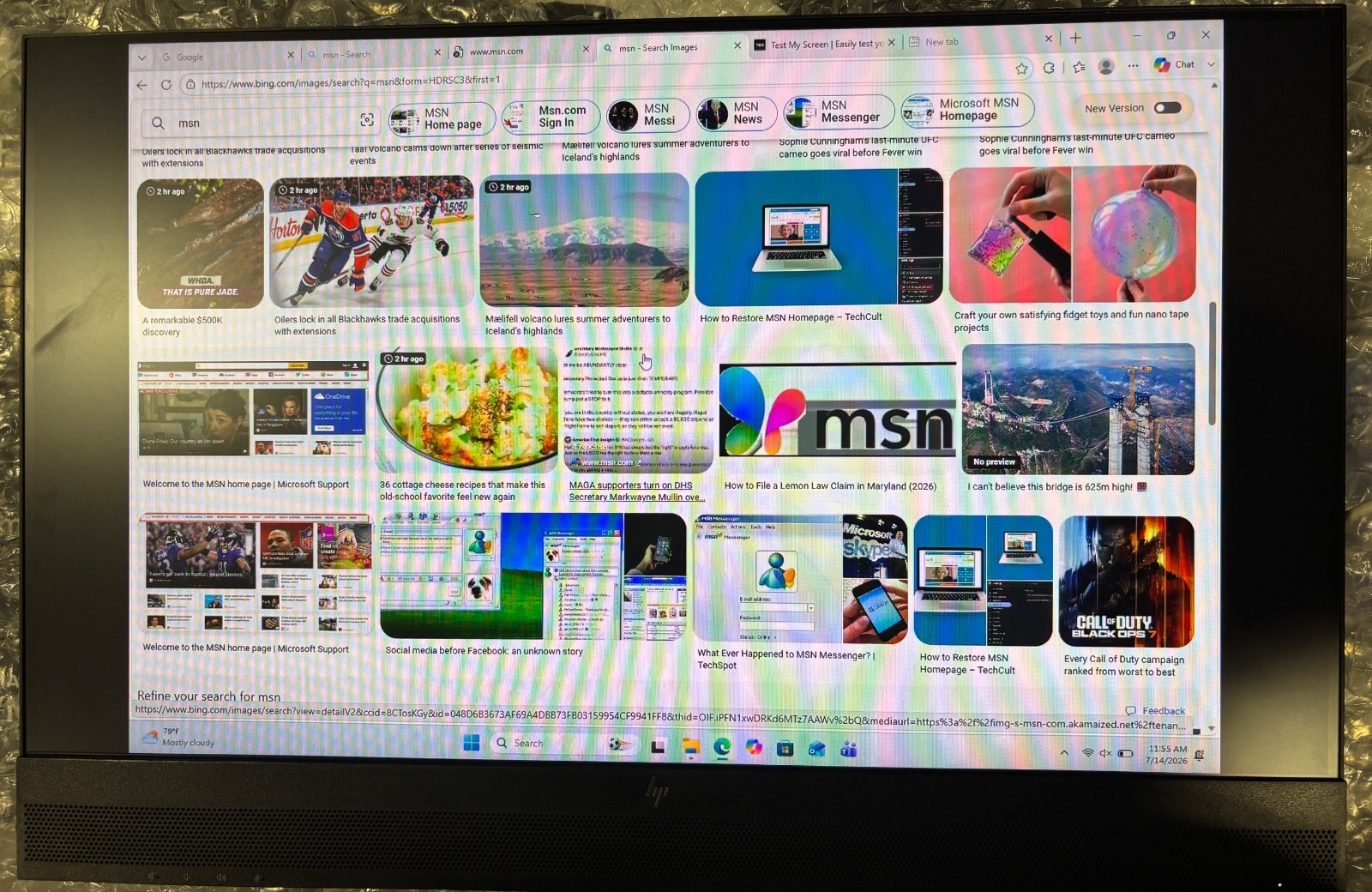 HP FHD USB-C Conferencing Monitor - E24mG4 SCRATCHED (#417) FOR PARTS ONLY