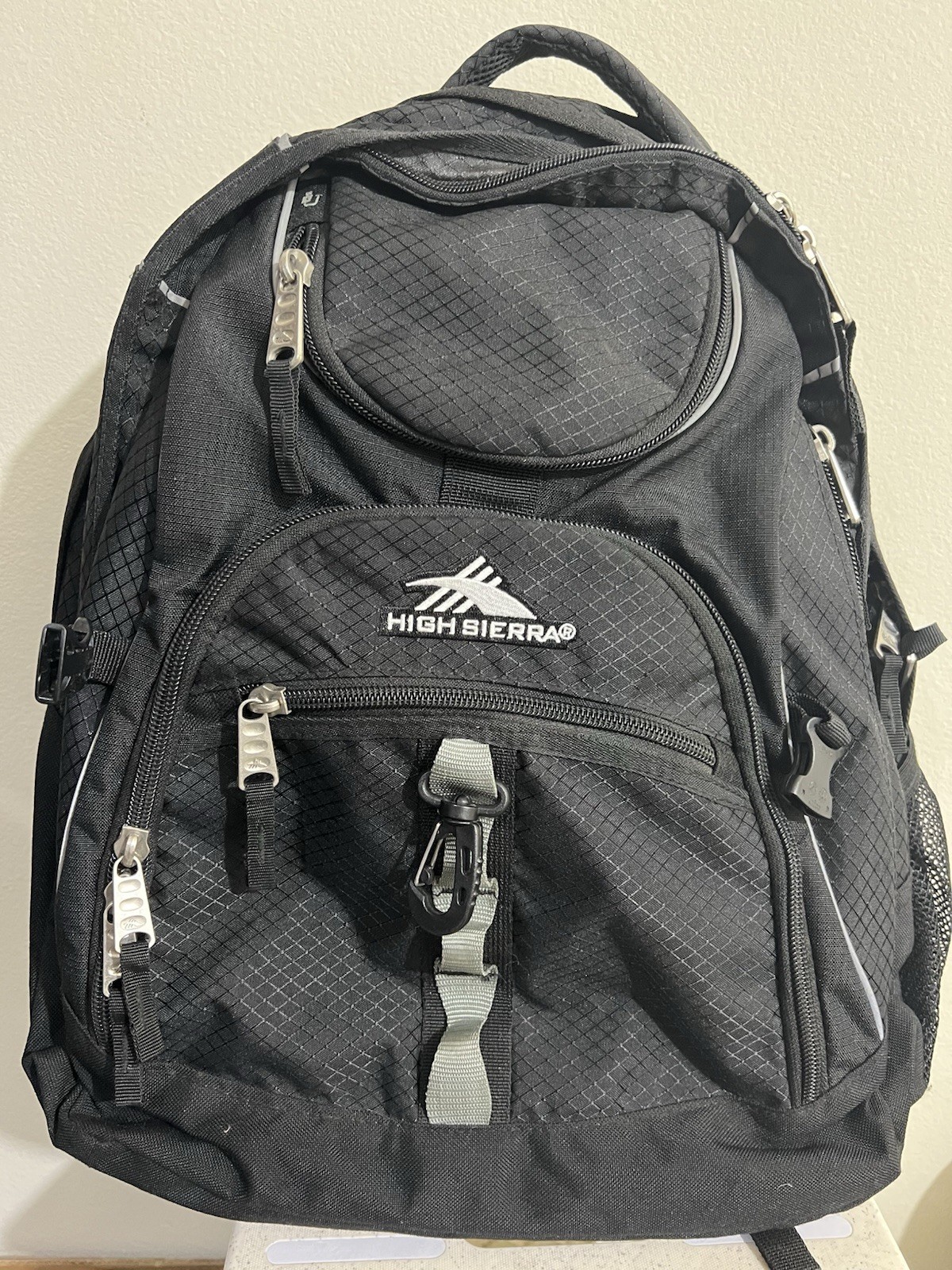 High Sierra Access Black Laptop Backpack Padded Durable Water Resistant