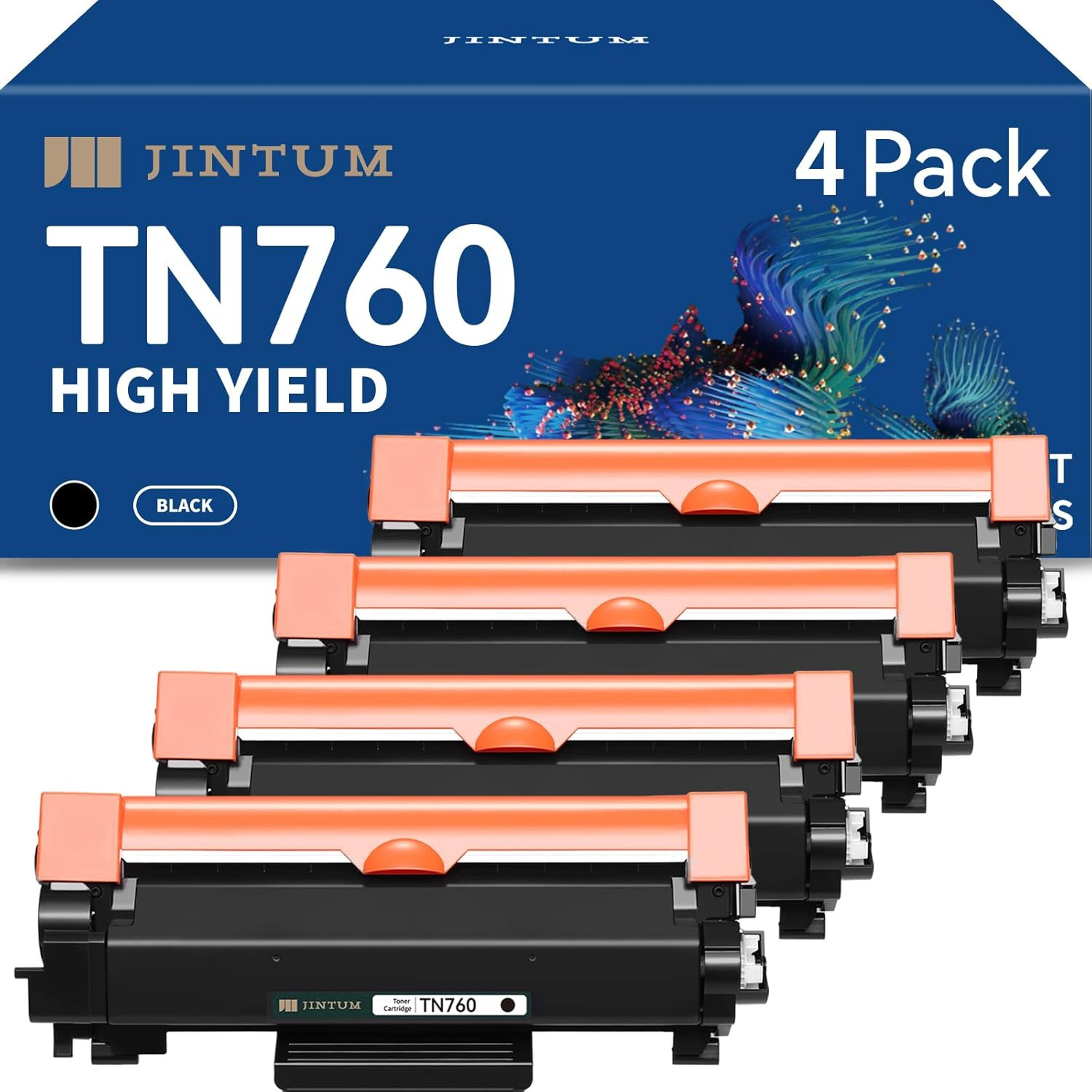 JINTUM TN760 Compatible Toner Cartridge Replacement for Brother TN-760 TN730 TN-