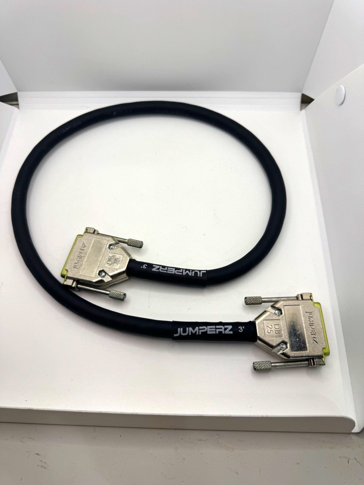 JUMPERZ 3 ft Black DB25 Male to DB25 Male Parallel Cable Screw Lock