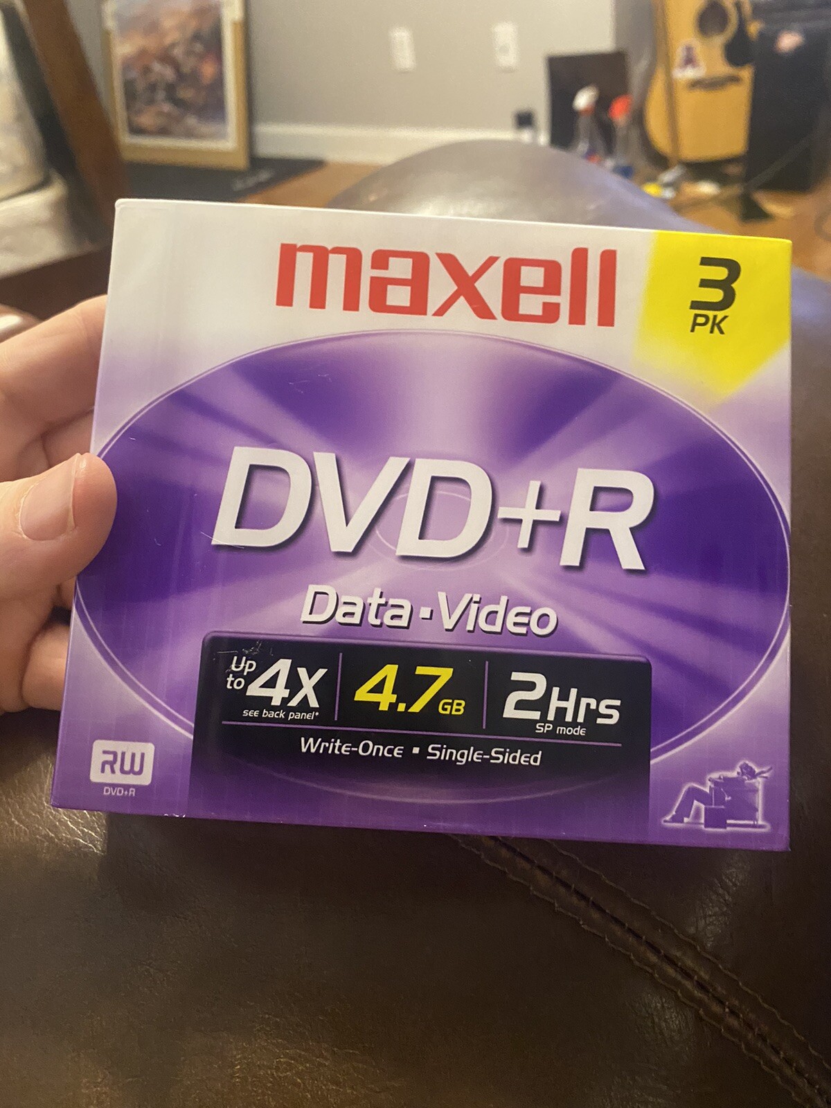 Maxell 3 Pack DVD+R - Up to 16X 4.7GB Write Once Single Sided Discs New Sealed