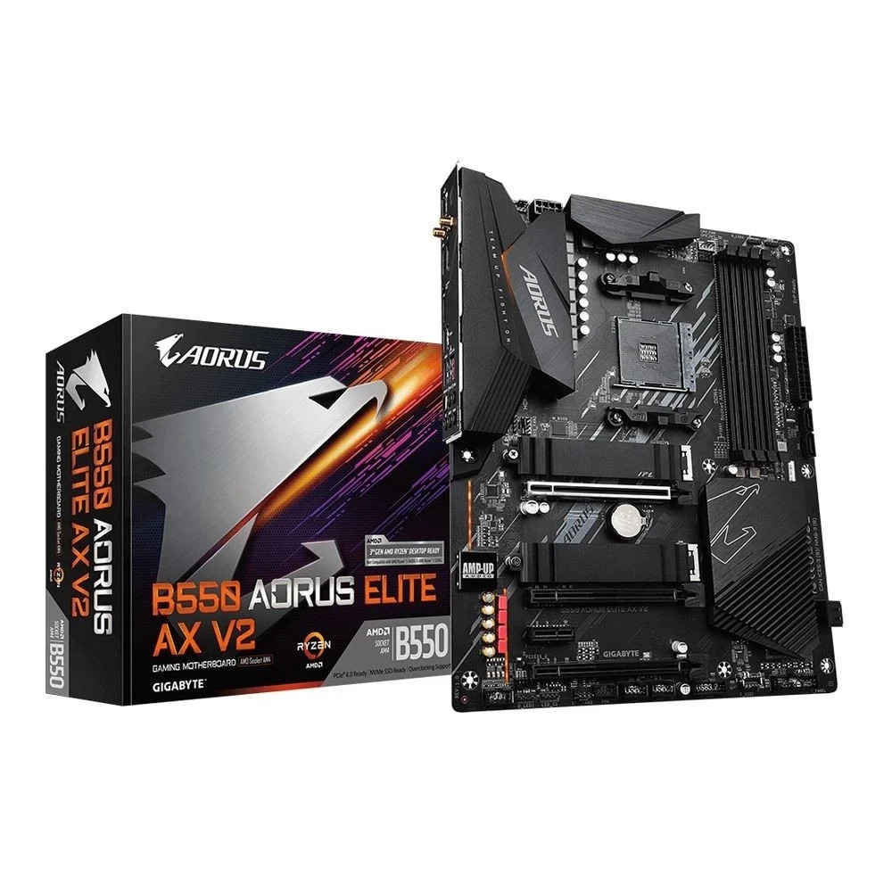 GIGABYTE B550 AORUS ELITE AX V2 AM4 ATX WiFi 6 B550 Motherboard NEW