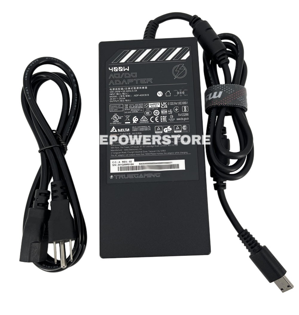 Genuine MSI 400W AC Adapter Charger For MSI Raider 18 HX AI A2XW A2XWJG-841US