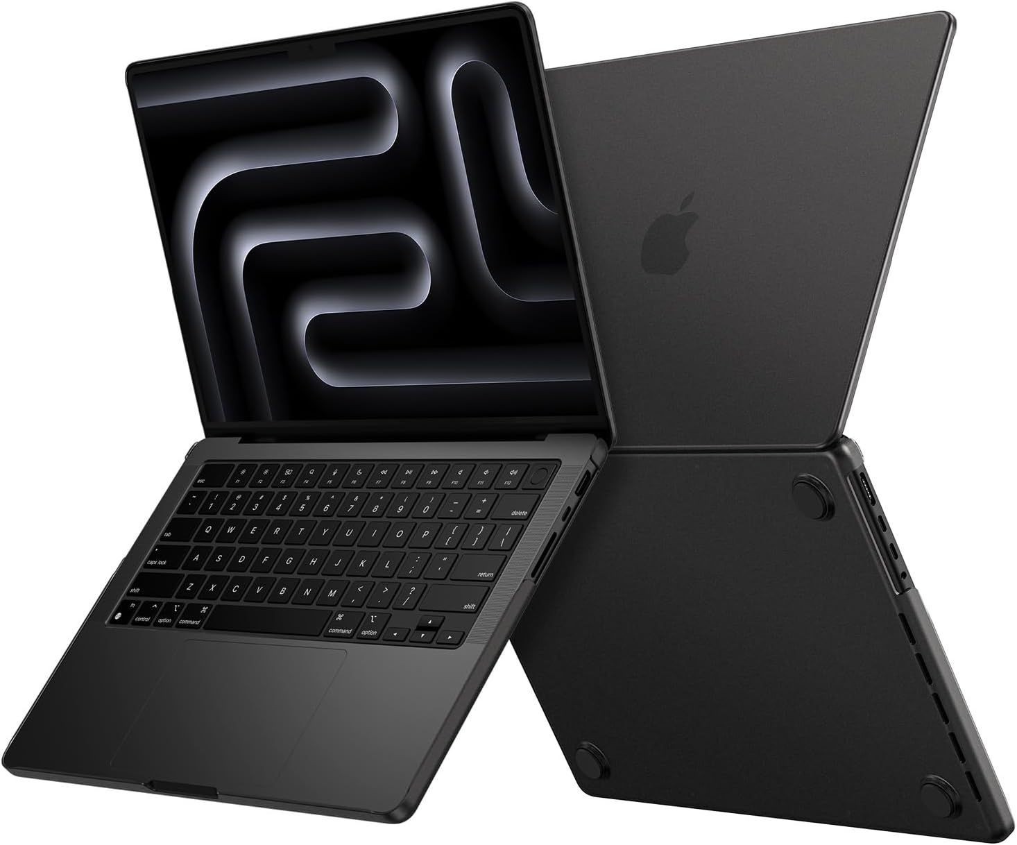 Matte Case for MacBook Pro 14 inch M5-M1 2026-2021 in Space Black