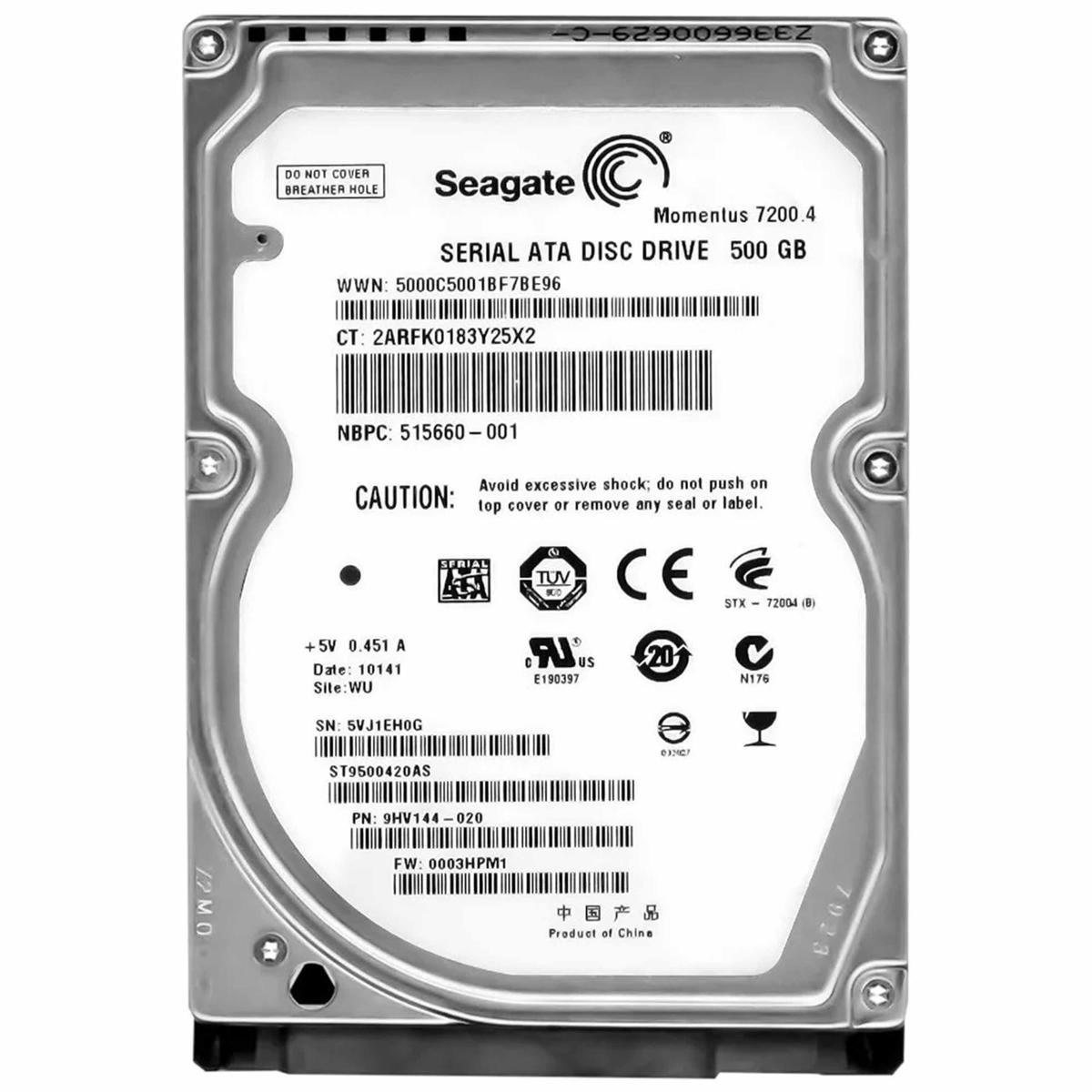 Seagate 500GB SATA 2.5" Internal Hard Disk For Notebook Laptop PC