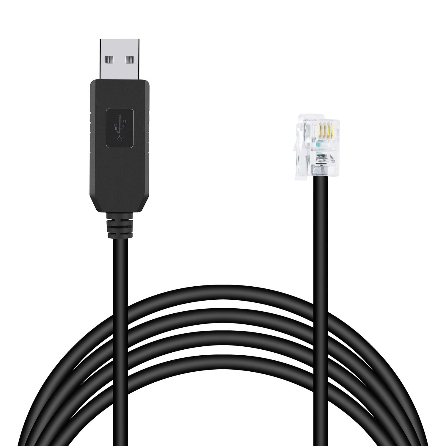 Meade 505 Telescope to PC Control Cable CP2102 RS232 RJ10 Serial 9.8ft, Black