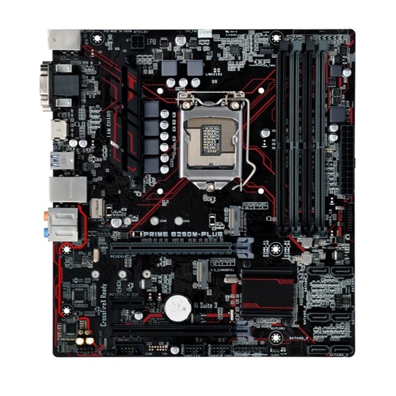 ASUS Prime B250M-Plus Motherboard - LGA1151, Intel Ready, Enhanced Connectivity