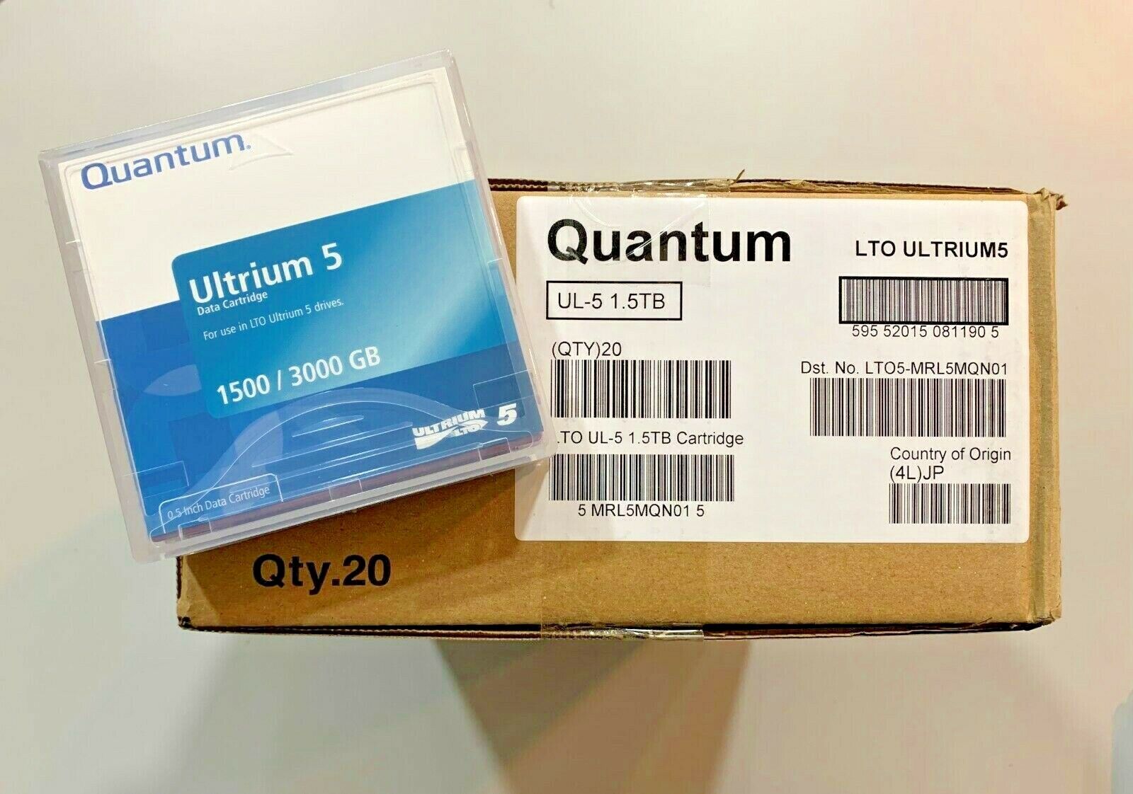 Quantum LTO-5 Tape MR-L5MQN-01 ( 20 PACK ) Data Storage Cartridge 1.5/3TB - NEW