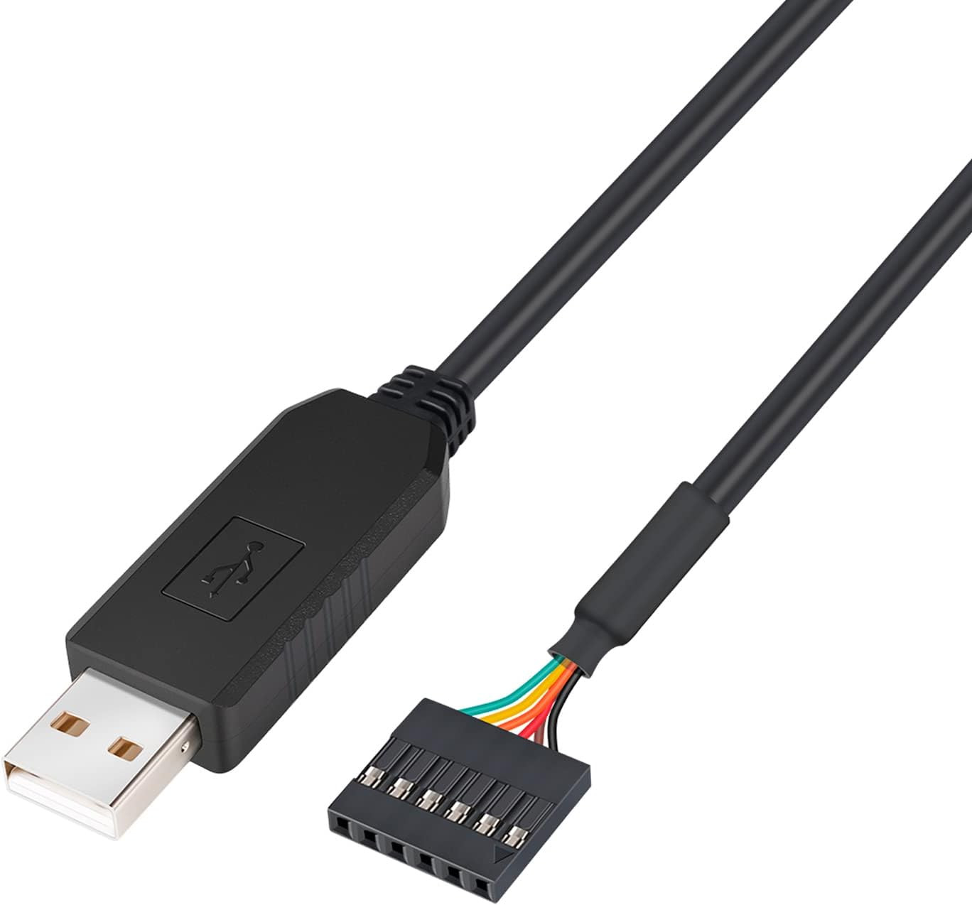 USB to TTL Serial 5V Adapter Cable with FTDI FT232RL Chip 6 Pin 0.1 Inch Pitch F