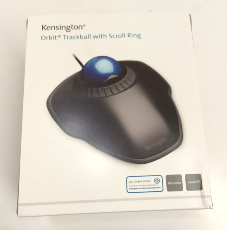 Kensington K72337WW Orbit Trackball Mouse With Scroll Ring Wired Black