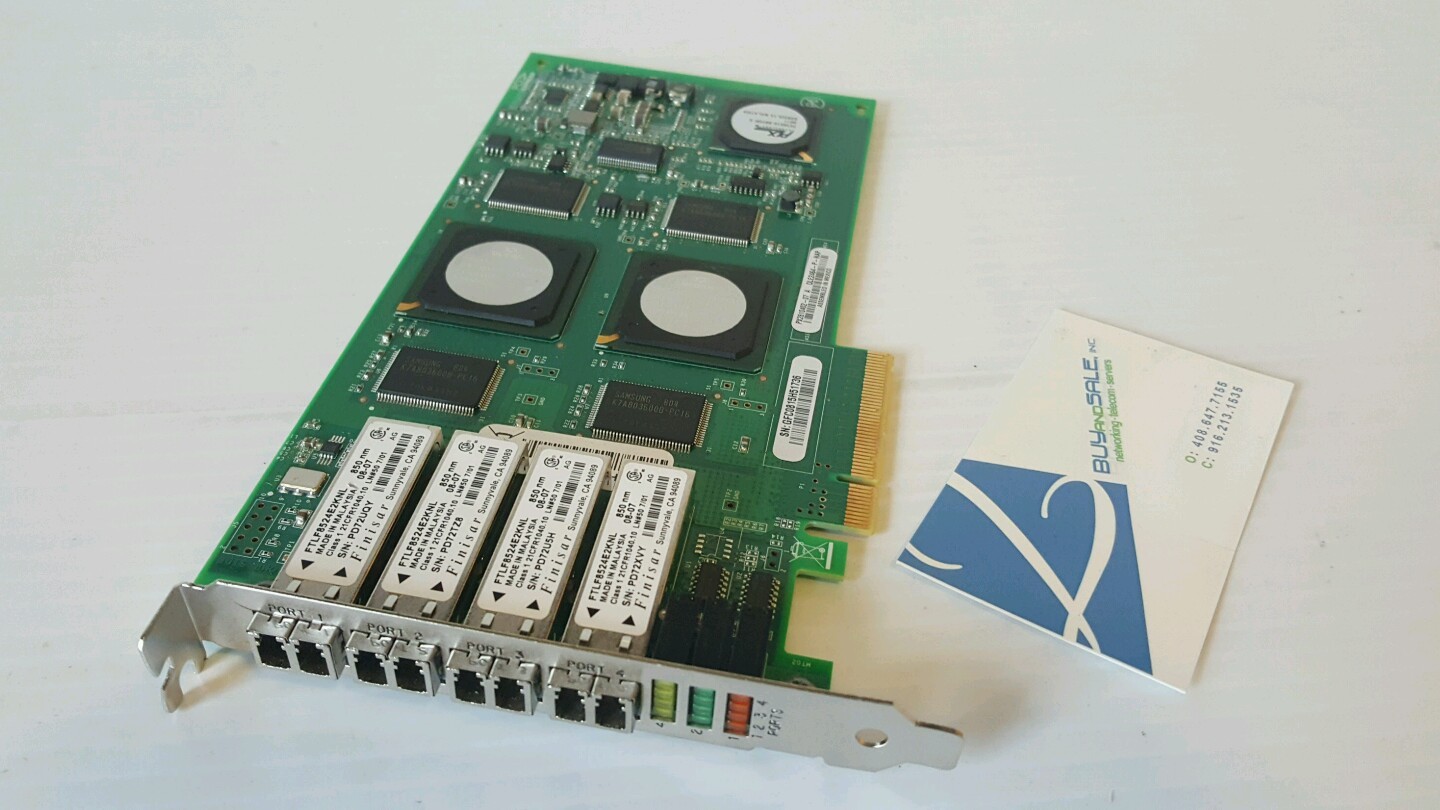 NetApp 111-00415+A0 4GB Quad Port Fibre Channel PCI-E Qlogic QLE2464-P-NAP