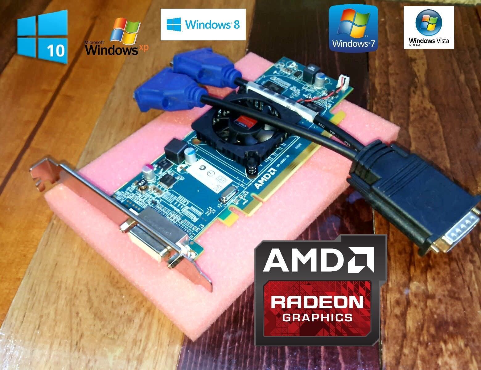 HP Pavilion Elite HPE-110F 110T 112Y Radeon Dual VGA Monitor Video Graphics Card