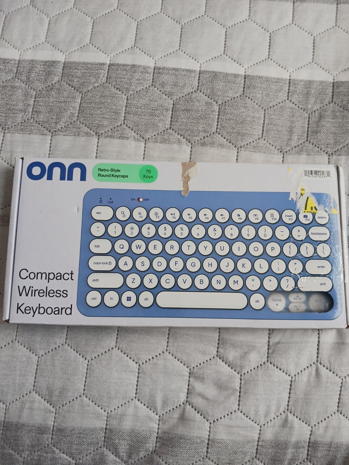 Compact Wireless Keyboard 78 ROUND Keys , Med. Blue Or Lavender New Sealed 