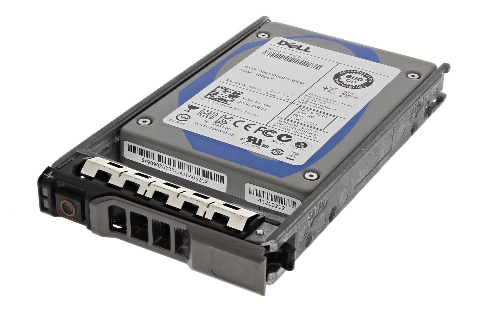 SanDisk Dell Enterprise 800GB 2.5" 6Gb/s SAS SSD LB806M 0DPF1J DPF1J