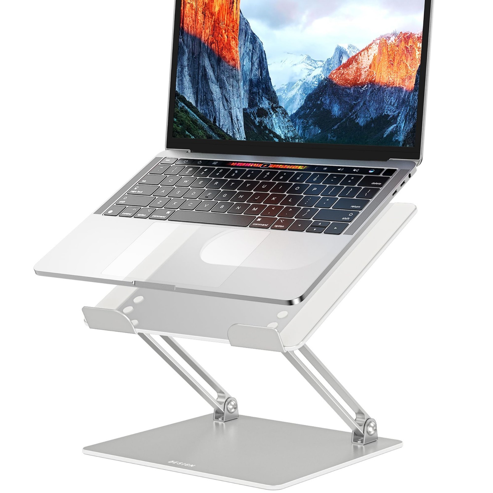 Ergonomic Adjustable Laptop Stand, Foldable Portable Riser for 10-14" Notebooks,