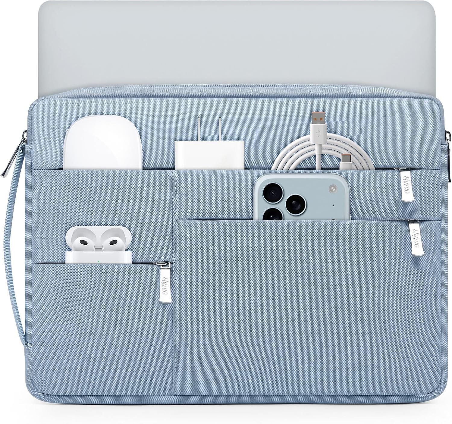 13.3-14 Inch Laptop Case Sleeve Bag for MacBook Pro 14 M5, Pale Blue Case