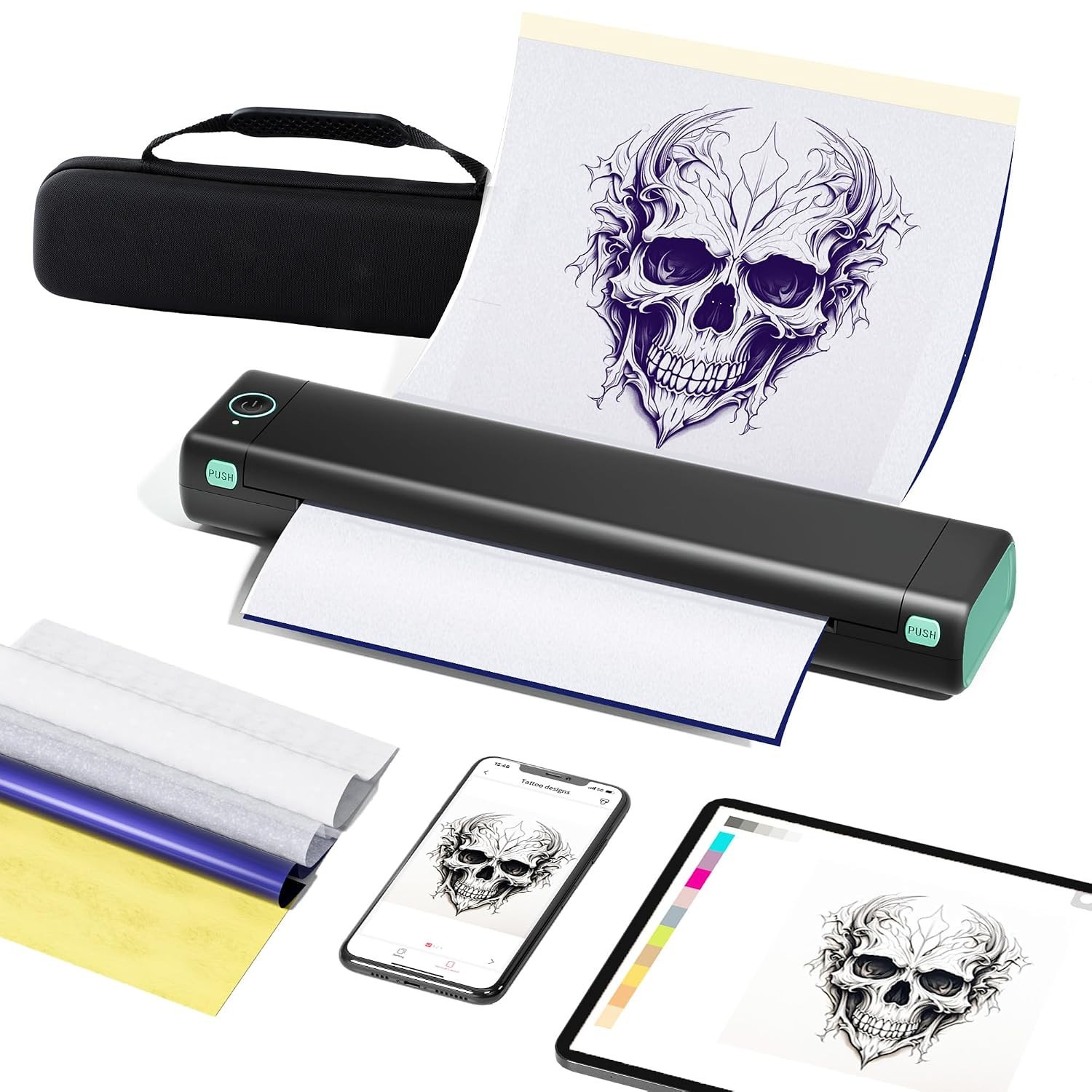 PhoFuta M08F Thermal Tattoo Stencil Printer w/ 10pcs Transfer Paper *7210A2E