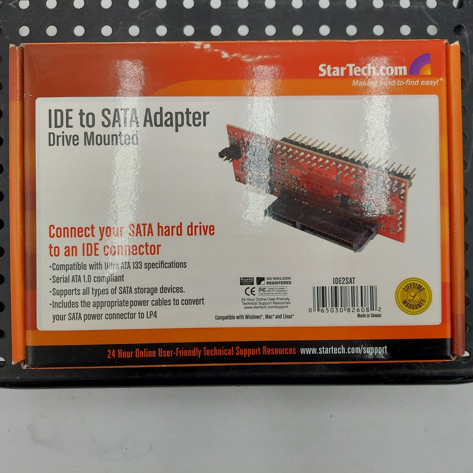 LOT OF 2 StarTech.com IDE to SATA Hard Drive or Optical Drive Adapter Converter