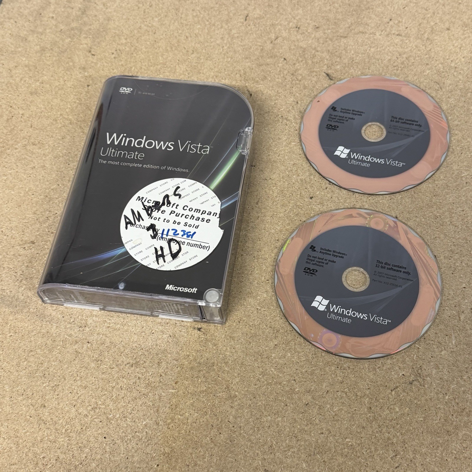 Rare Microsoft Windows Vista Ultimate Retail Box 32 & 64-bit with Key