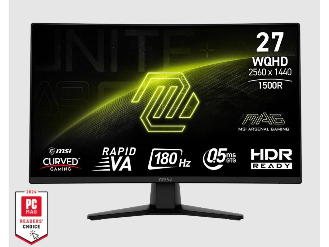 MSI 27" Curved 180Hz Rapid VA Gaming Monitor Adaptive Sync Adobe RGB 89% / DCI-P
