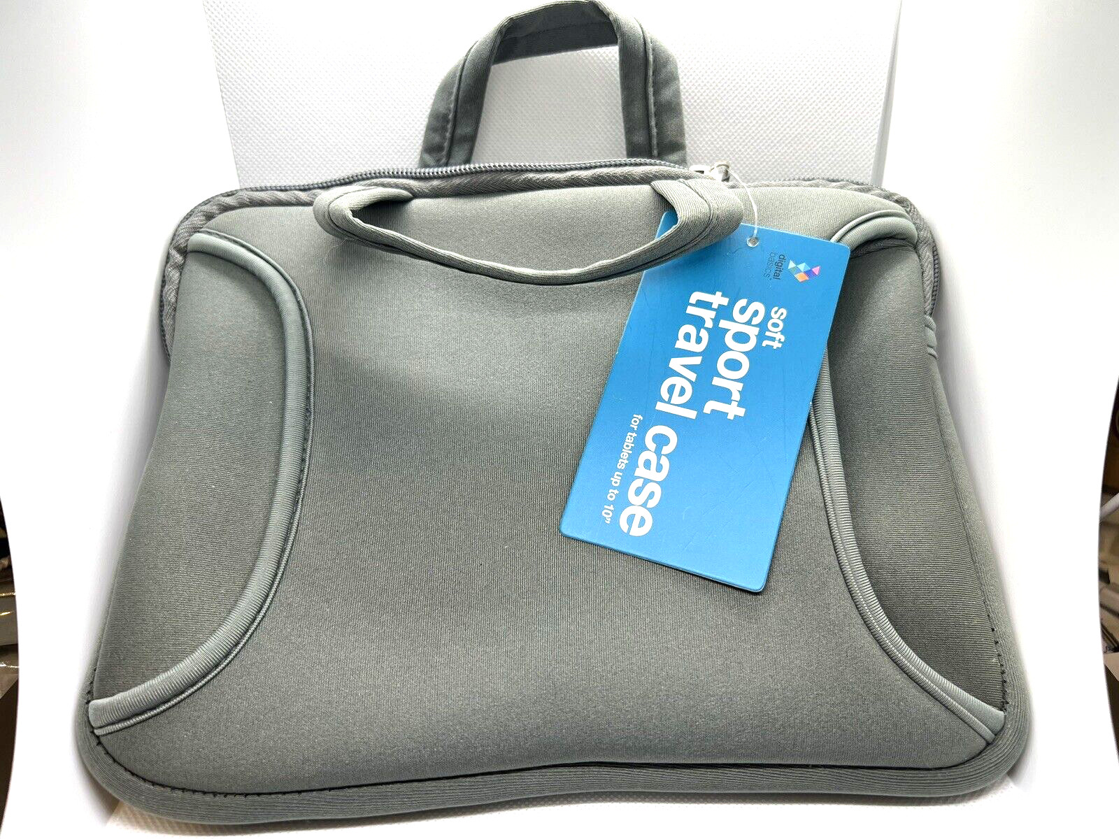 Digital Basics Soft Sport Travel Case for Tablets up to 10”- Dark Grey Zipper