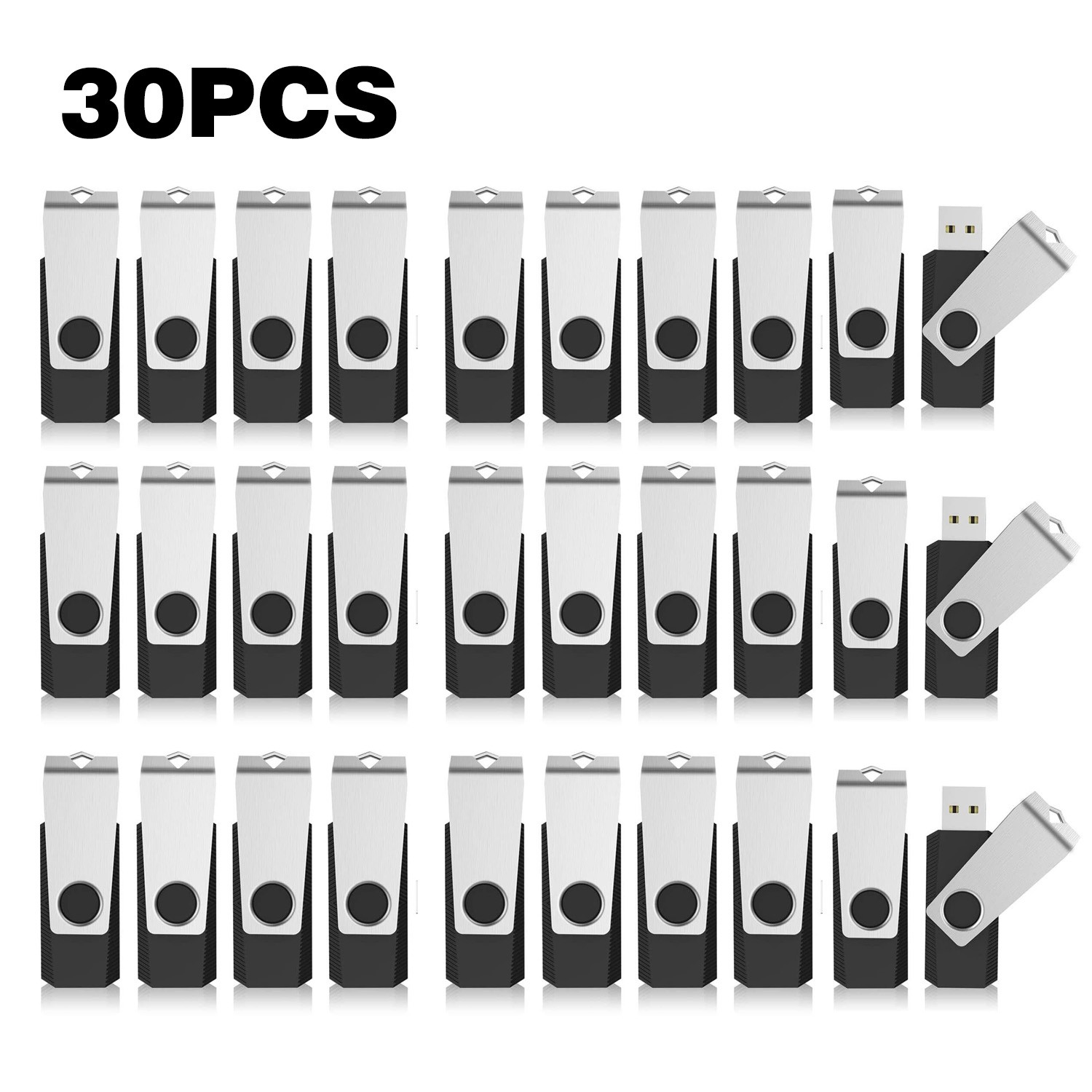 USB 2.0 30PCS Metal Anti-skid Style Flash Drive USB Memory Sticks External Drive