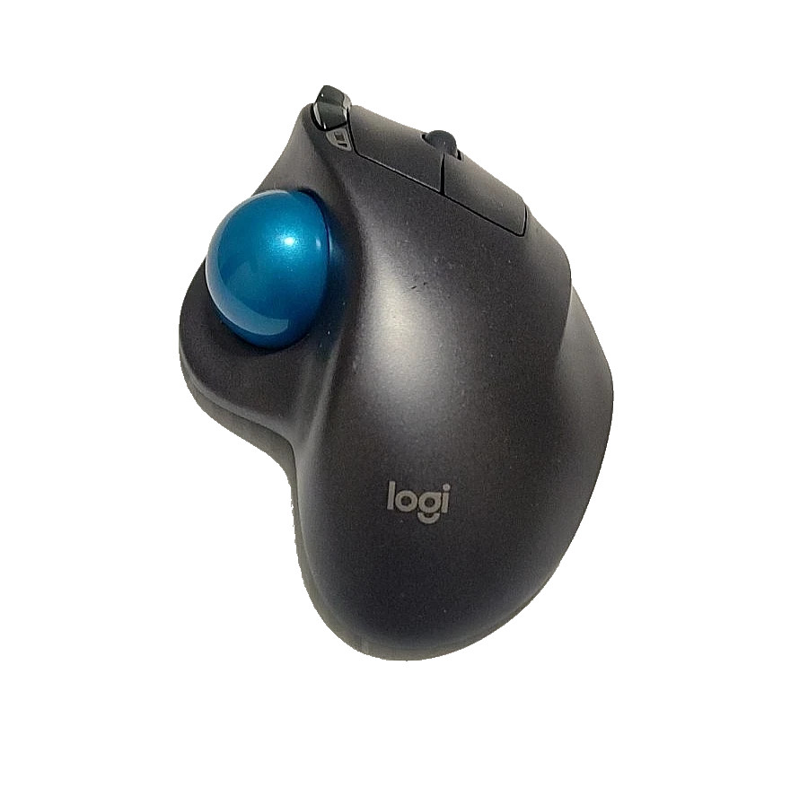 Logitech M570 Wireless Ergonomic Trackball Mouse Gray Scroll Wheel w/dongle