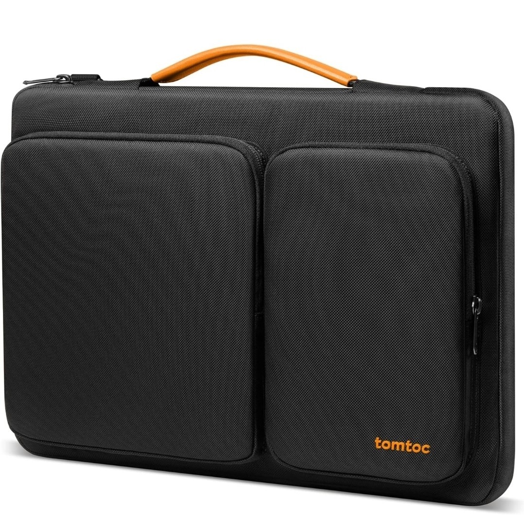 Tomtoc Versatile 360 Protective Laptop Case Plush Lining Padded Black