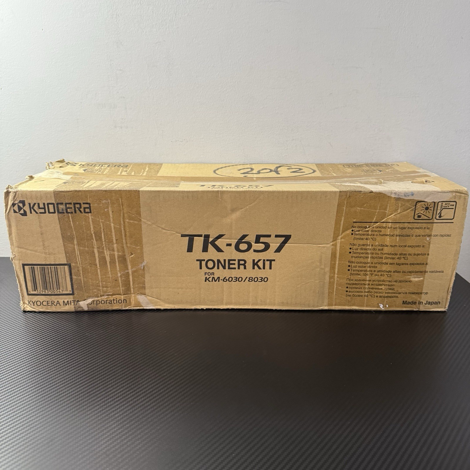 Kyocera TK-657 Black High Yield Toner Kit for KM-6030 / KM-8030 New Damage Box