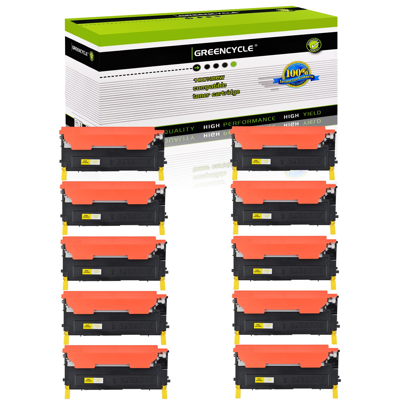 10PK Yellow CLT-409S TONER Replace Samsung Color CLX-3175 CLX-3175n CLX-3175fn