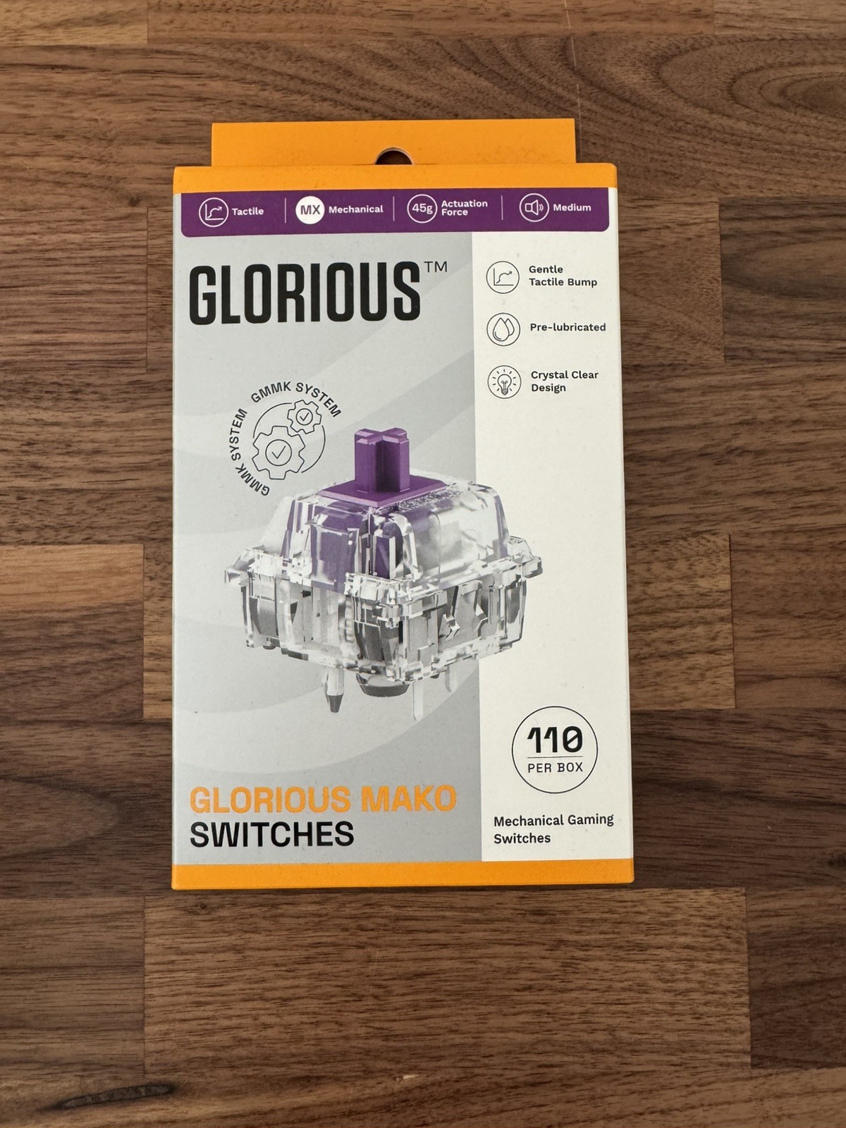 NEW Glorious Mako Ultralight Tactile Lubed Keyboard Switches, 110 Count