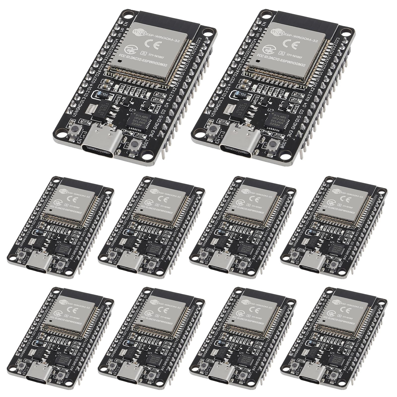 10PCS Type C ESP-WROOM-32 ESP32 ESP-32D Chip CP2102 Development Board 2.4GHz ...