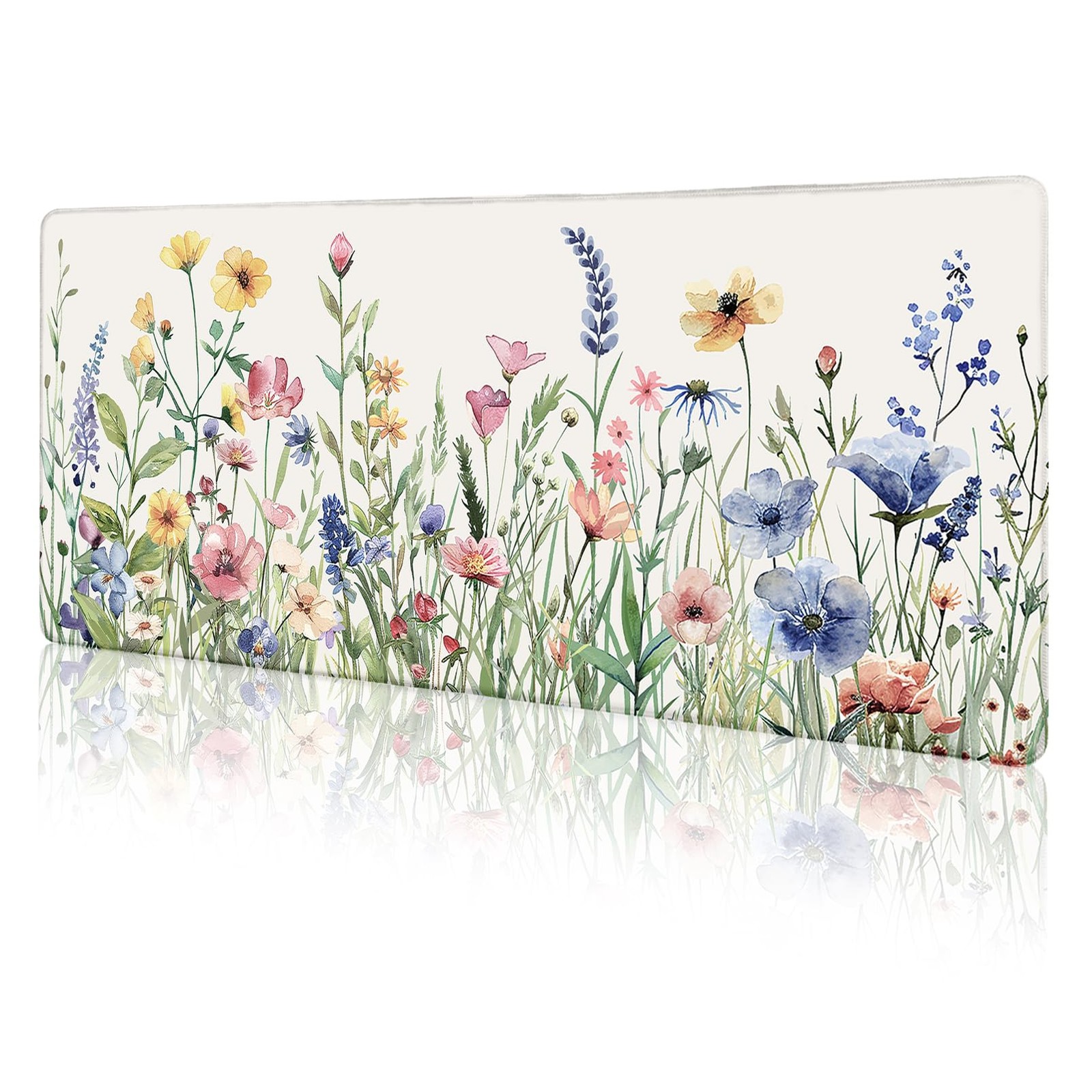 Flower Mouse Pad Large Desk Mat for Keyboard Mouse, 31.5x11.8 in
