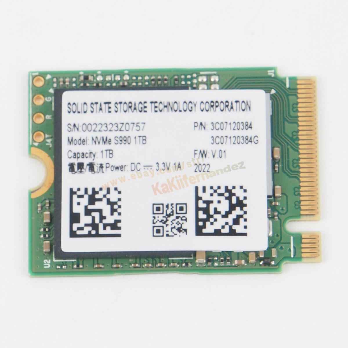 1pcs New SSSTC M.2 2230 1TB SSD S990 NVMe PCIe 30MM SSD For Steam Deck Surface