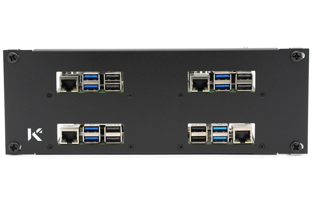 ​10" 1U Modular Rack Mount Panel Kit - 4-Port Enclosure with Blank Plates & Hard