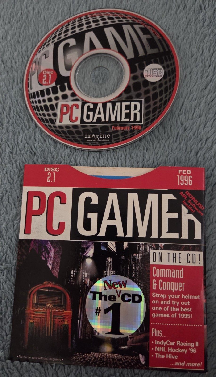 PC Gamer Magazine CD-Rom Disc 2.1 Feb 1996 Pc Game Demos Darkseed II Tempest2000