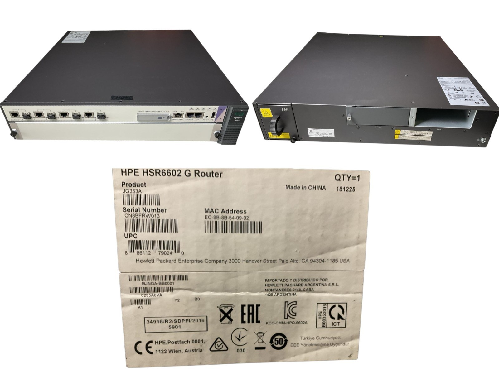 JG353A HPE HSR6602 G ROUTER