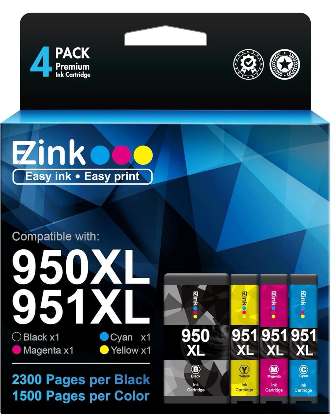 E-Z Ink (TM) Compatible Ink Cartridge Replacement for HP 950XL 951XL 950 XL 9...