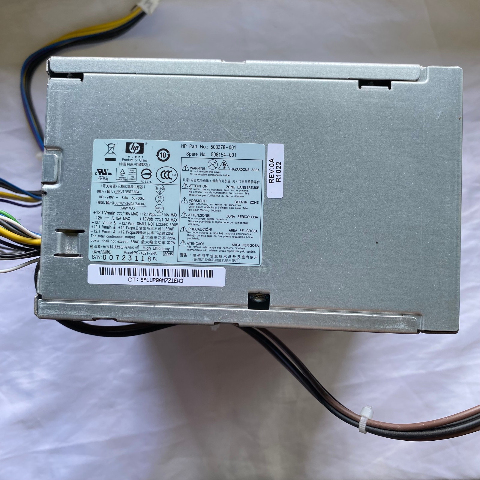 HP Model :PS-4321-9HA 320W MAX Internal Computer Power Supply