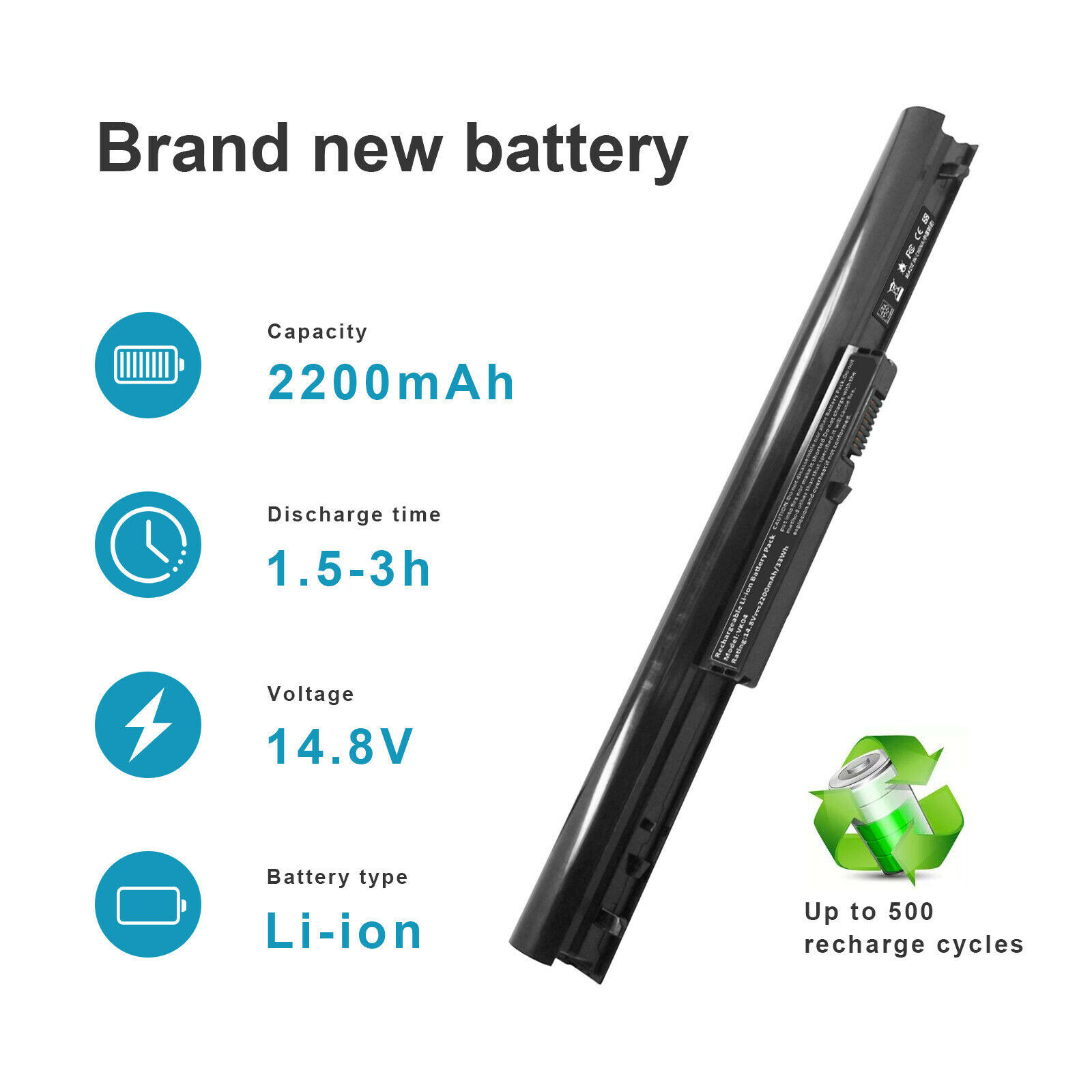 🧡LOT VK04 Battery For HP Pavilion 14 15 Sleekbook 14 15 HSTNN-YB4D 694864-851