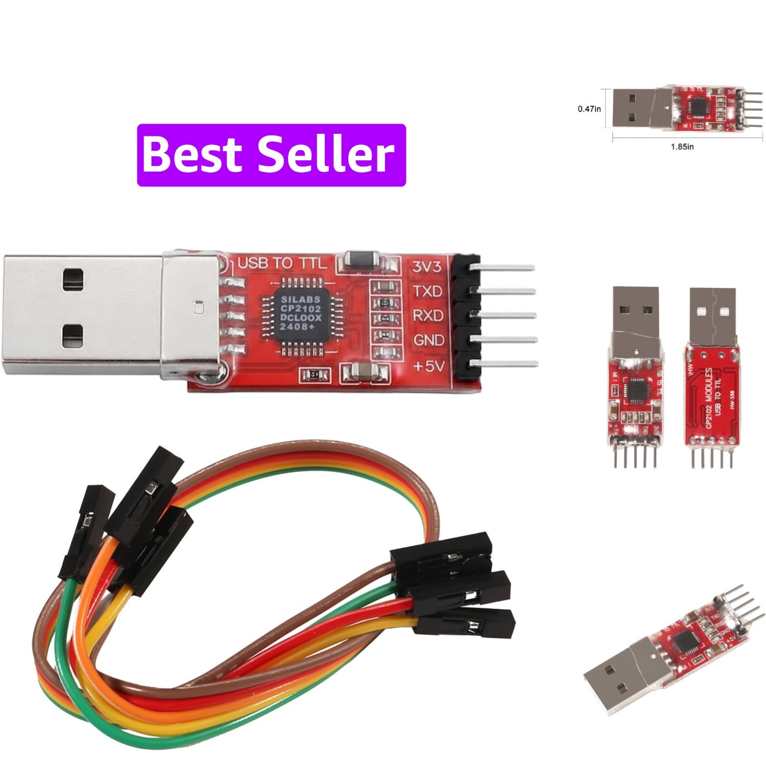 1PCS CP2102 USB to TTL Serial Adapter USB 2.0 to 5Pin UART Converter Module w...
