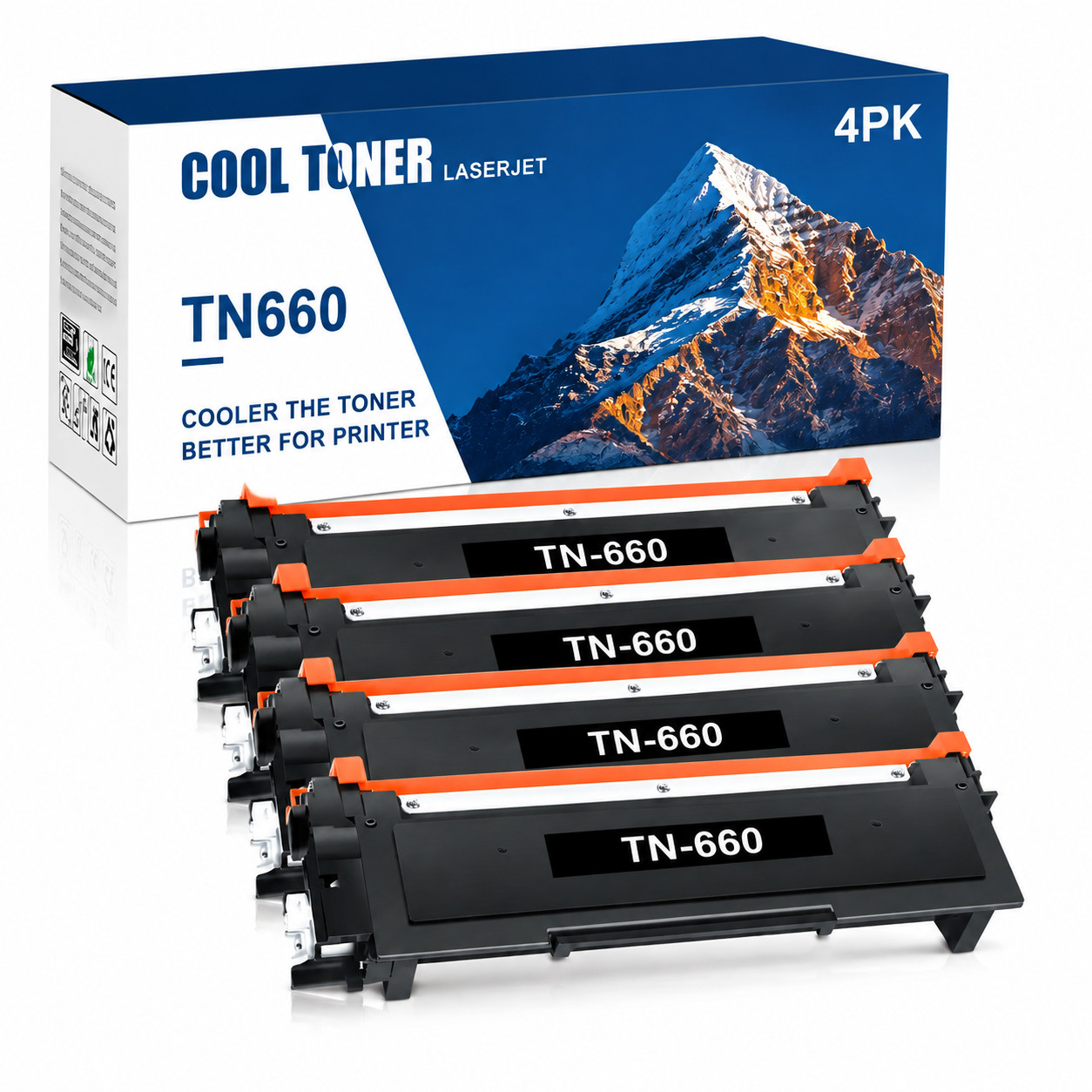 TN660 Toner Cartridge 4Pack For TN660 HL-2320D DCP-L2520DW MFC-L2707DW