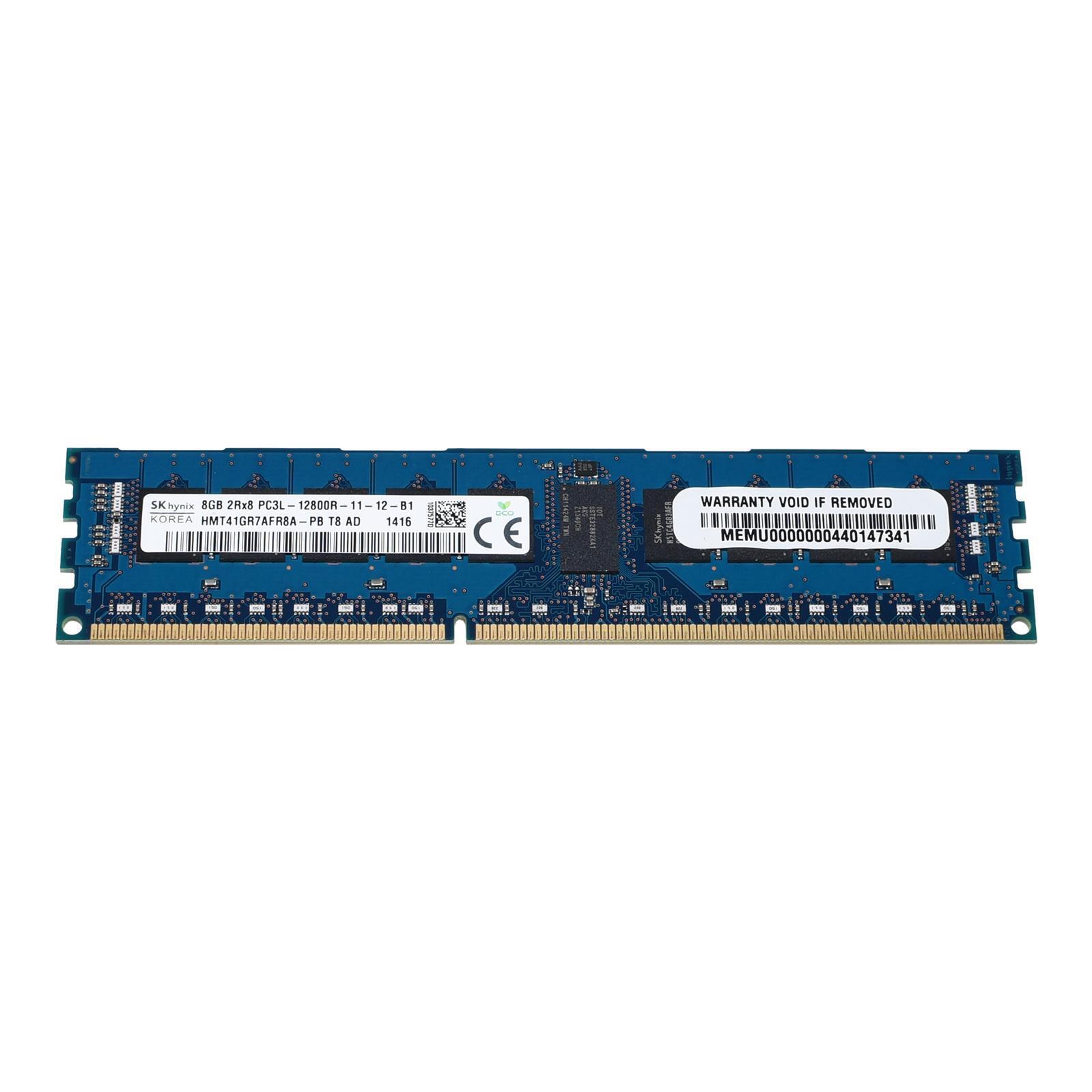 HYNIX 8GB 2Rx8 PC3L-12800R DDR3-1600 ECC Registered 1.35V RDIMM HMT41GR7AFR8A-PB