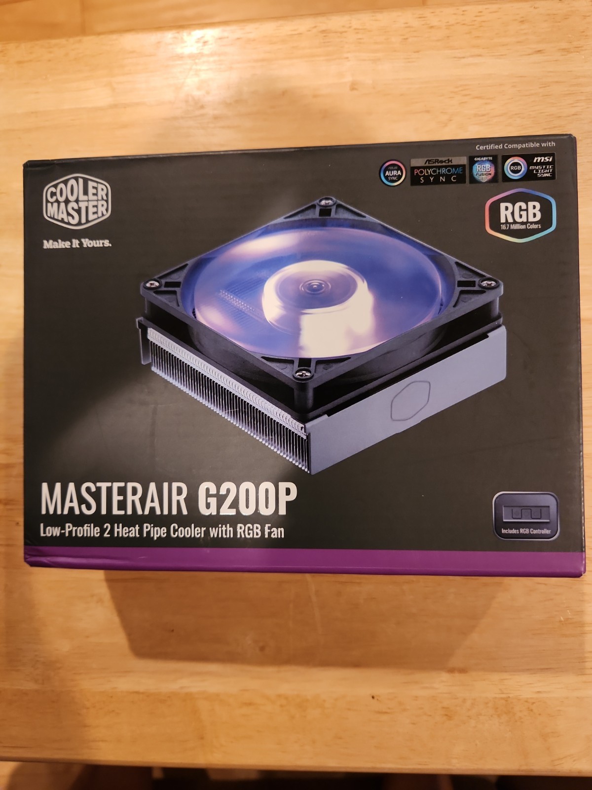 Cooler Master MasterAir G200P Heatsink CPU Cooler LOW-PROFILE RGB LED FAN Intel