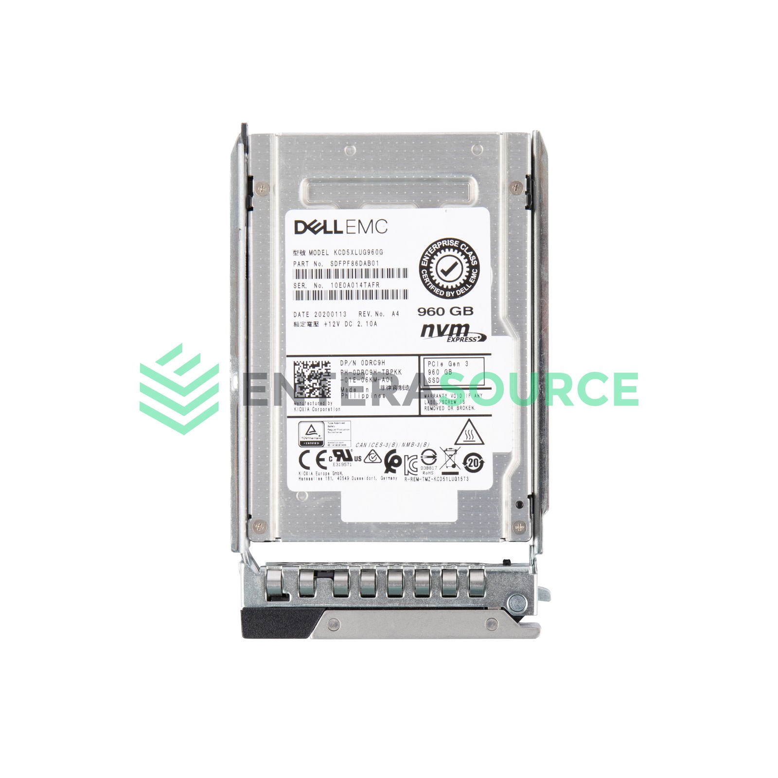 Dell DRC9H 960GB TLC NVMe SSD 2.5" Gen3 x4 RI Solid State Drive | KCD5XLUG960G