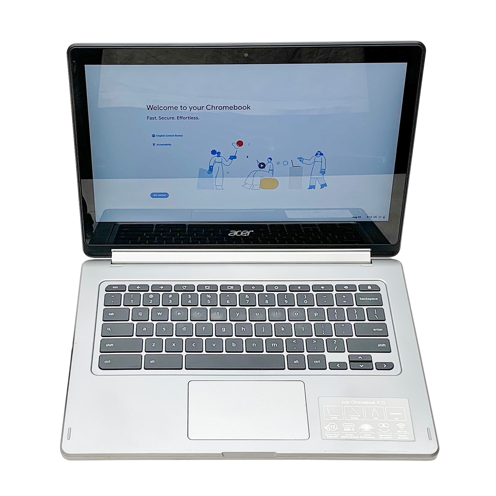 Acer R13 2-in-1 Touchscreen ChromeBook 13.3" 4GB 32GB SSD ChromeOS N16Q10 