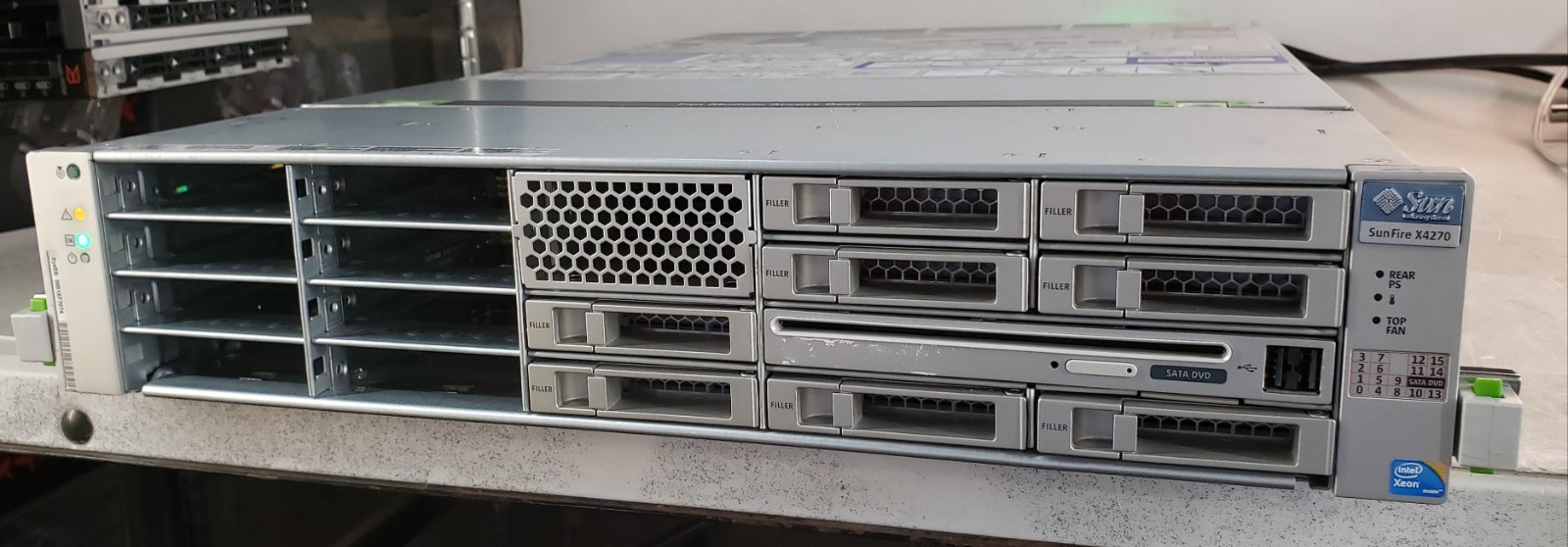 Oracle SunFire X4270 Server 2x Intel L5520 NO RAM HDD w/ 2x 1050w PSU