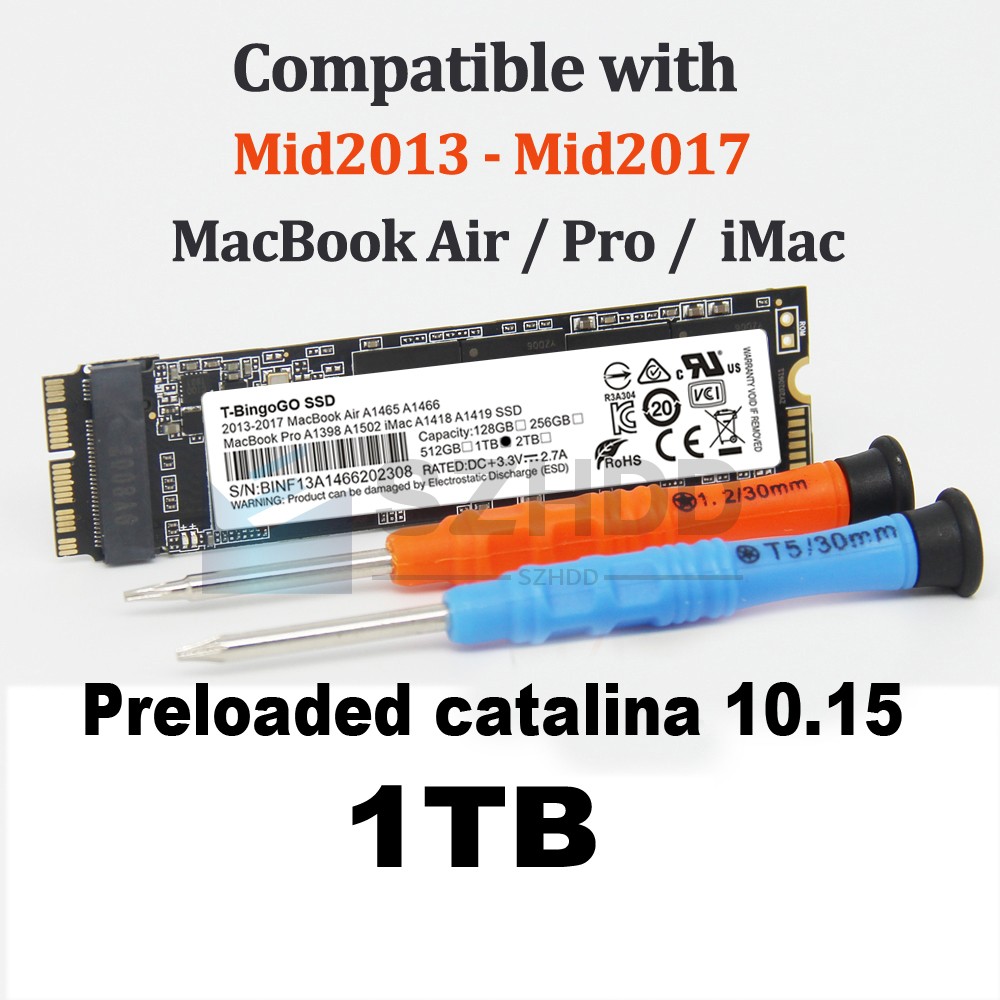NEW 1TB SSD 2013 2014 2015 MacBook Pro A1502 A1398 MacBook Air A1465 A1466 A1481
