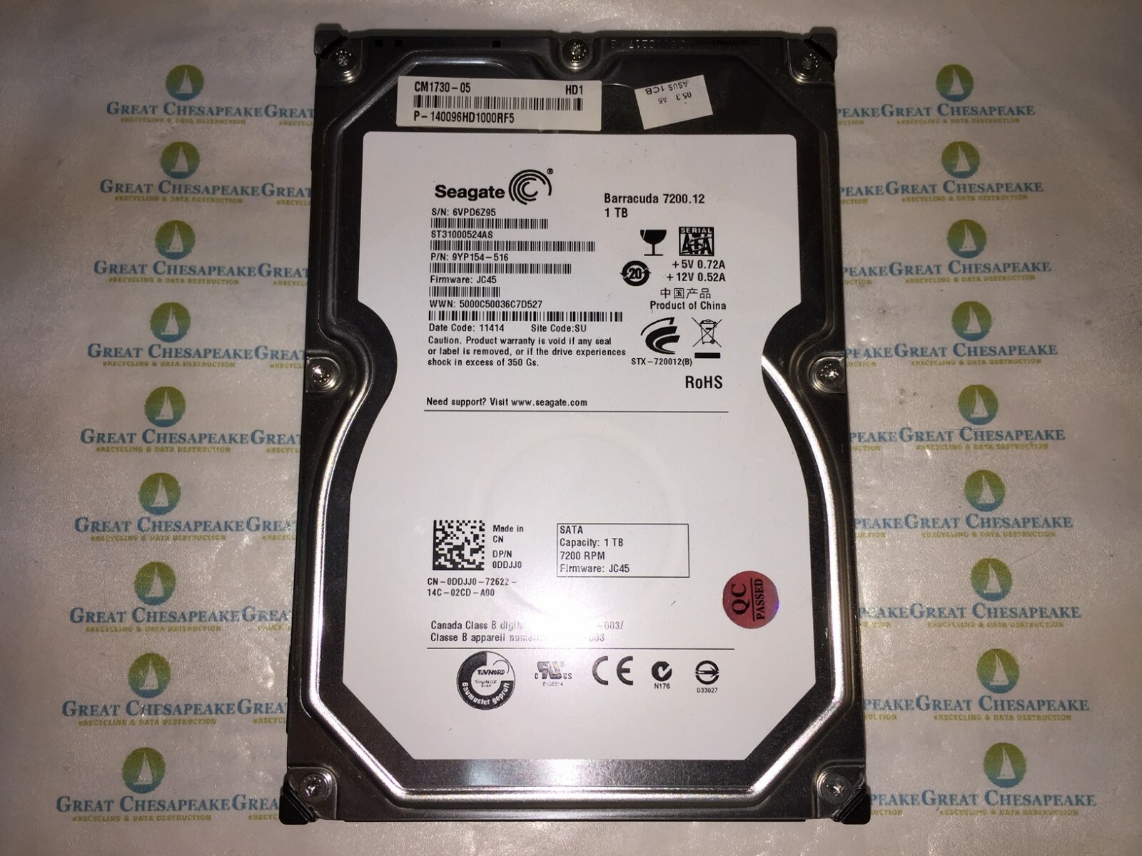 Seagate ST31000524AS 1TB Barracuda 7200.12 Int. 7200RPM 3.5" HDD SATA TESTED