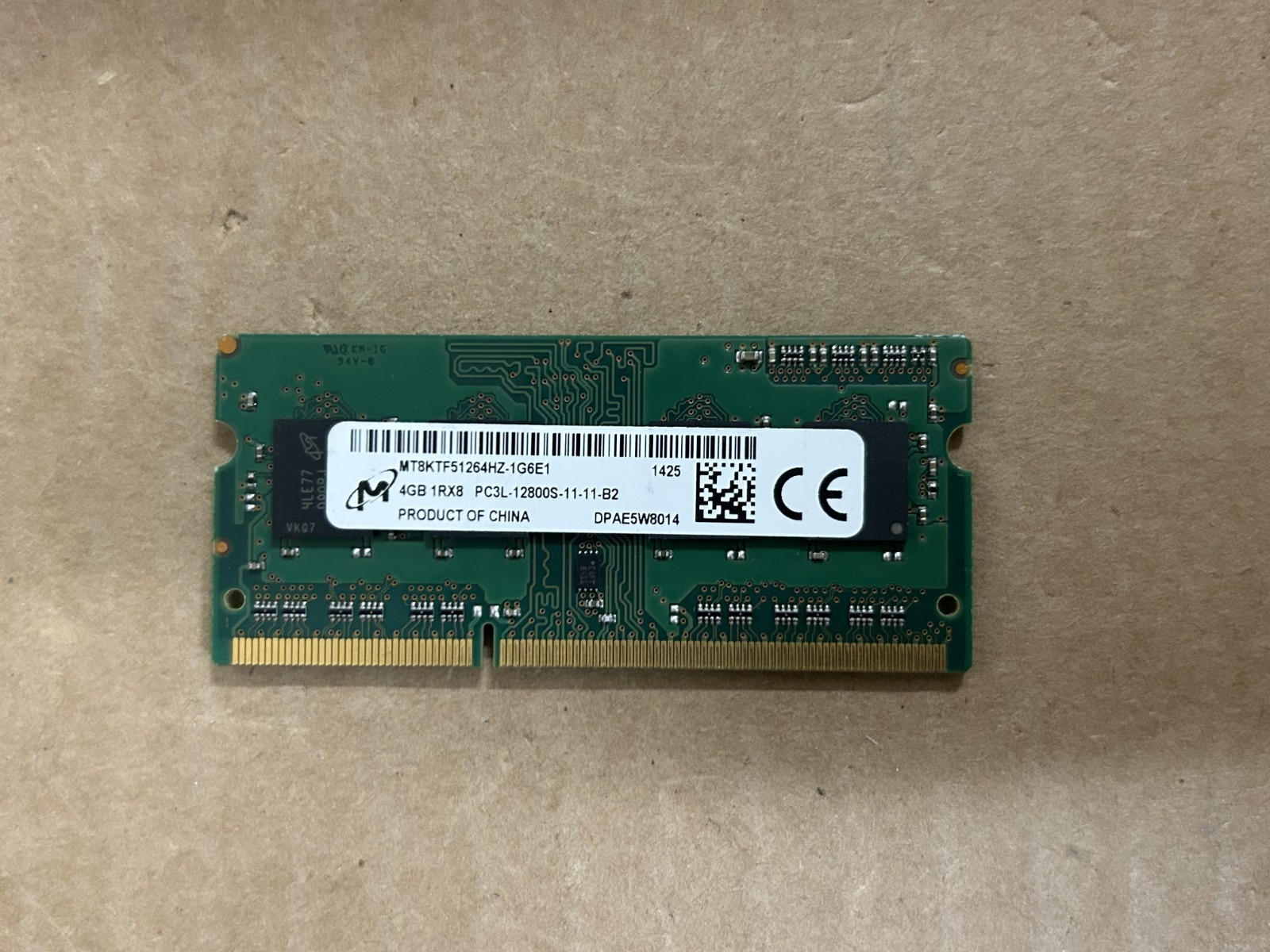 Micron 4GB PC3L-12800S RAM Card 1600MHz 204pin Laptop Memory MT8KTF51264HZ-1G6E1